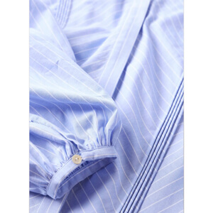 Mint Velvet Blue Striped Pintuck Shirt